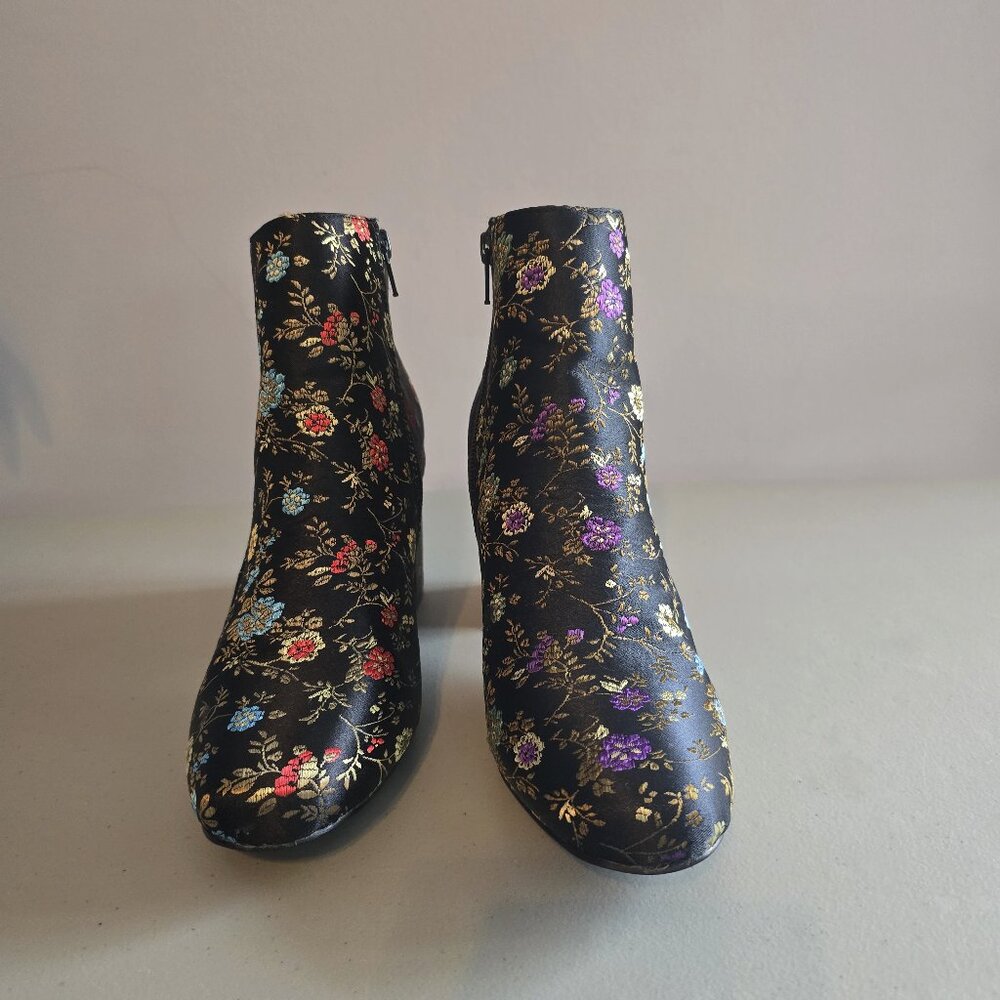 Diba Floral Ankle Boots – Size 8